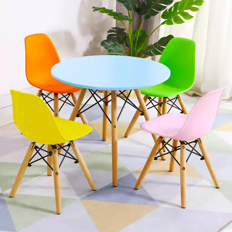 Ensemble table et 4 chaises Costway pour enfants, construction solide, 5 pièces, table à manger pour tout-petits
