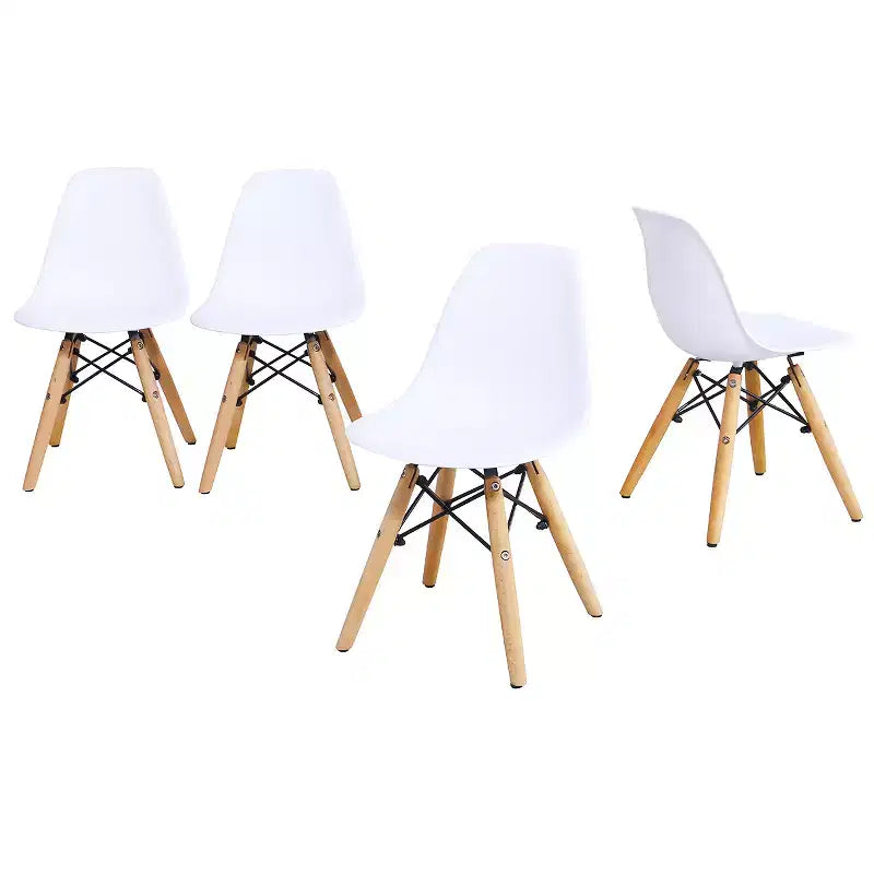 Costway Table et 4 chaises pour enfants Construction Solide Ensemble de 5 pièces Table à manger Enfant Blanc