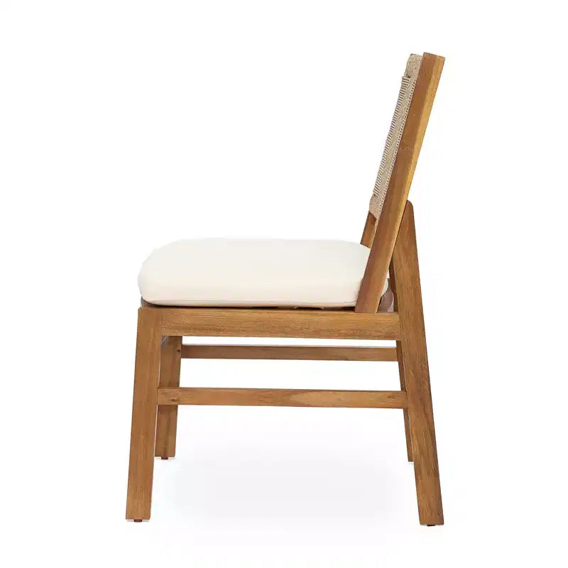 Christopher Knight Home Zola Ensemble de 6 chaises de salle à manger modernes en acacia avec dossier en osier et table à lattes pour patio