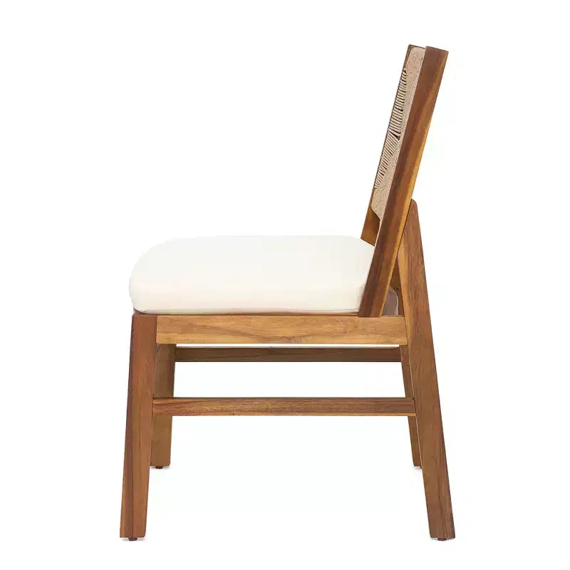 Christopher Knight Home Zola Ensemble de 6 chaises de salle à manger modernes en acacia avec dossier en osier et table à lattes pour patio