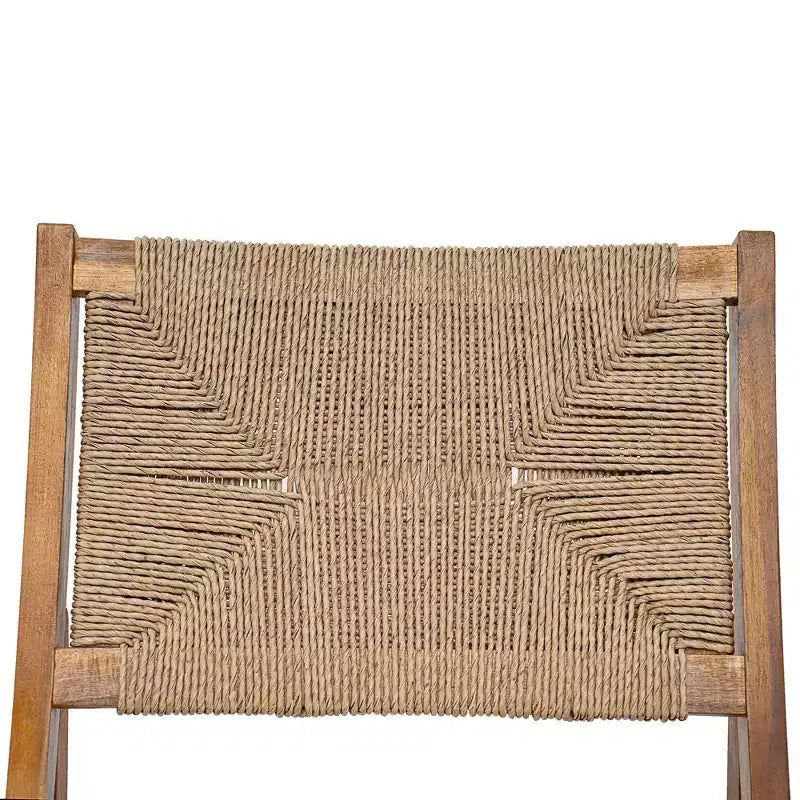 Christopher Knight Home Zola Ensemble de 6 chaises de salle à manger modernes en acacia avec dossier en osier et table à lattes pour patio