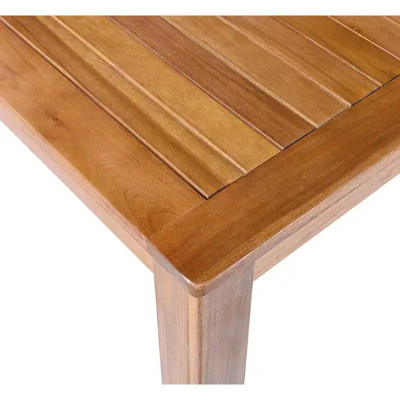 Ensemble de salle à manger d'extérieur 5/7 pièces, salon de jardin avec 4/6 fauteuils en rotin et table en bois d'acacia résistant aux intempéries, Naturel - ModernLuxe