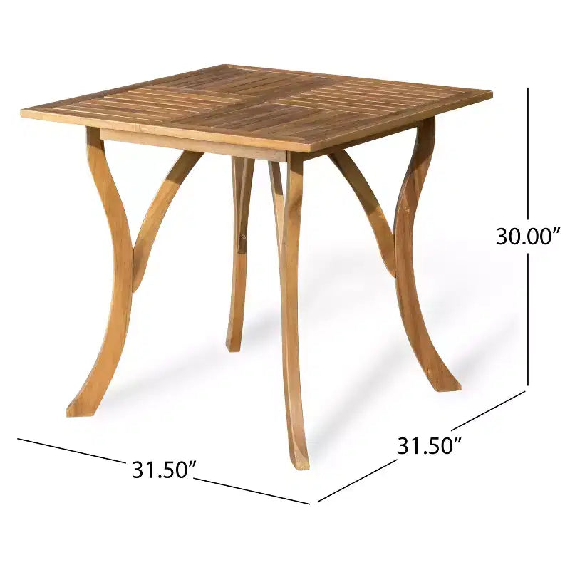 Ensemble de salle à manger 5 pièces en bois d'acacia Christopher Knight Home Ginni Farmhouse avec design à lattes et tissage en osier