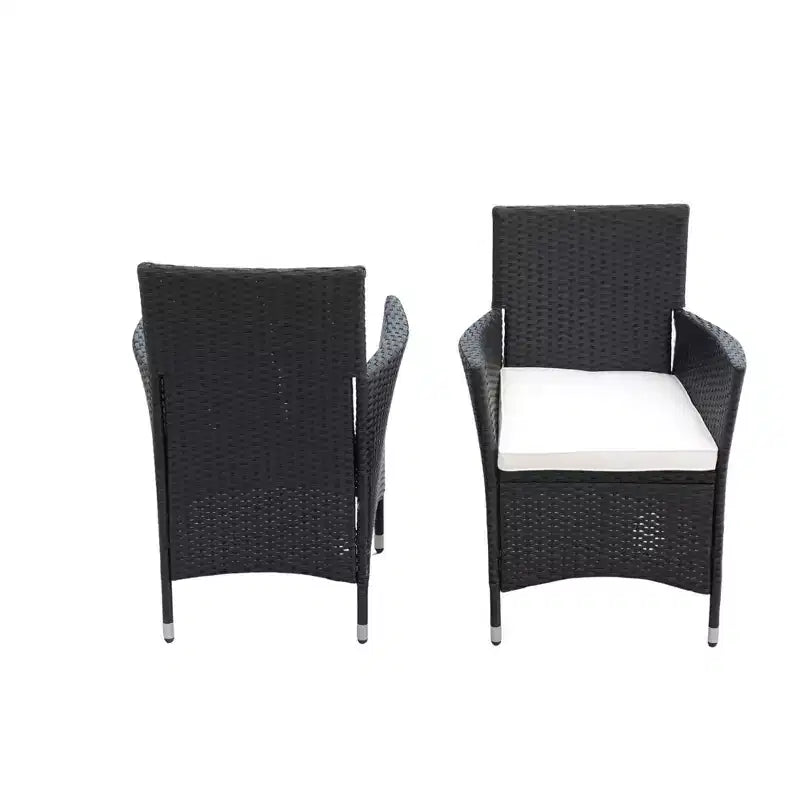 Ensemble de salle à manger d'extérieur 5 pièces GDFStudio Edie moderne en bois d'acacia et métal avec 4 chaises