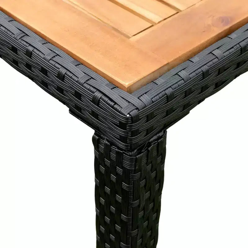 Ensemble de salle à manger d'extérieur 5 pièces GDFStudio Edie moderne en bois d'acacia et métal avec 4 chaises
