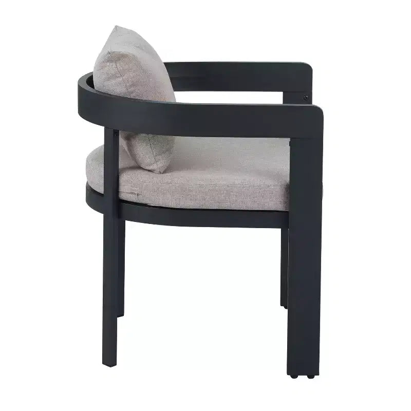 Christopher Knight Home Elko - Table à manger moderne 7 pièces d'extérieur en bois d'acacia à lattes avec chaises en aluminium et coussins