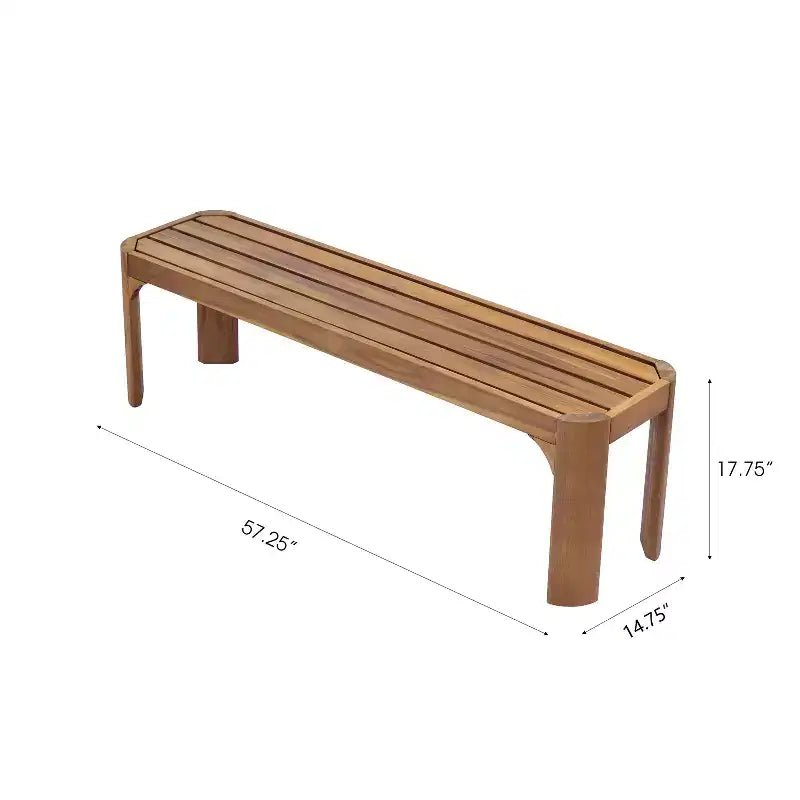 Christopher Knight Home Bao Ensemble de salle à manger moderne 3 pièces en bois d'acacia pour patio avec design à lattes