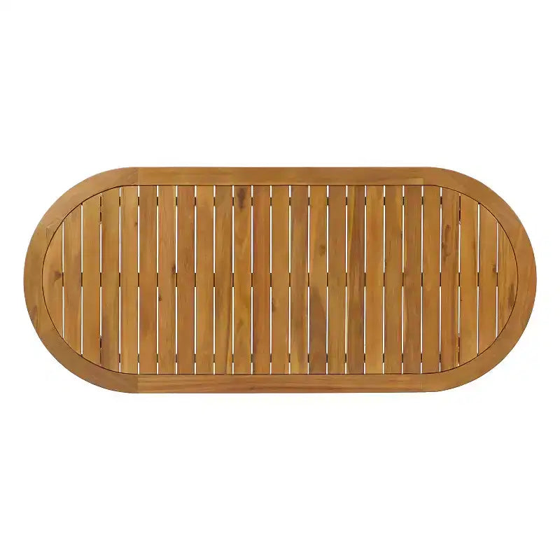 Christopher Knight Home Elian, ensemble de salle à manger d'extérieur 7 pièces en bois d'acacia et osier tissé, style ferme