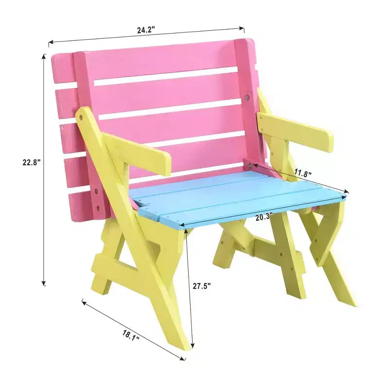 FAUTEUIL ENFANT MULTIFONCTIONNEL, TABLE + 2 BANCS (Tout-en-un)