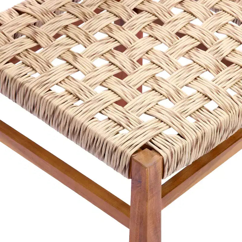 Christopher Knight Home Arman – Ensemble de salle à manger moderne 6 pièces en acacia pour patio avec osier et design à lattes