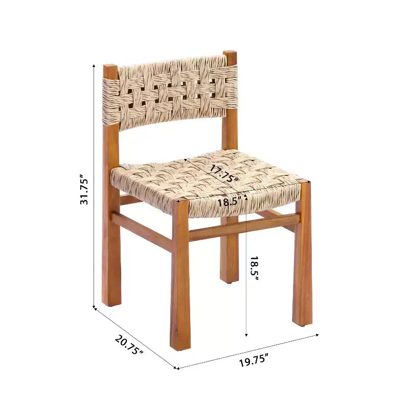 Christopher Knight Home Arman – Ensemble de salle à manger moderne 6 pièces en acacia pour patio avec osier et design à lattes