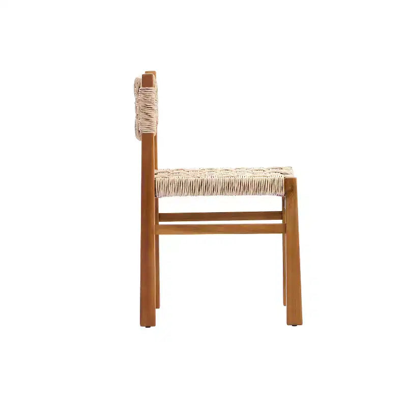 Christopher Knight Home Arman – Ensemble de salle à manger moderne 6 pièces en acacia pour patio avec osier et design à lattes