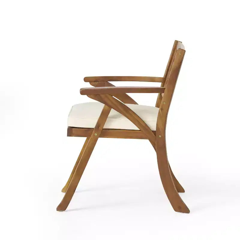 Christopher Knight Home Morgan Ensemble de salle à manger 7 pièces en bois d'acacia rustique avec coussins