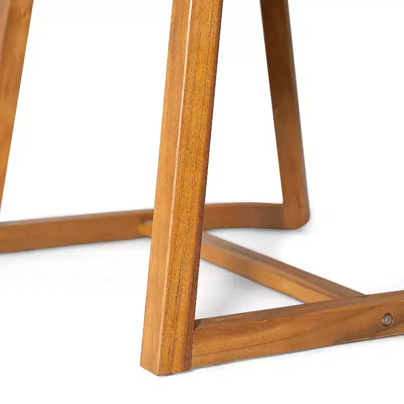Christopher Knight Home Crunhi Ensemble de salle à manger moderne 7 pièces en acacia pour terrasse avec table à lattes et dossier en osier