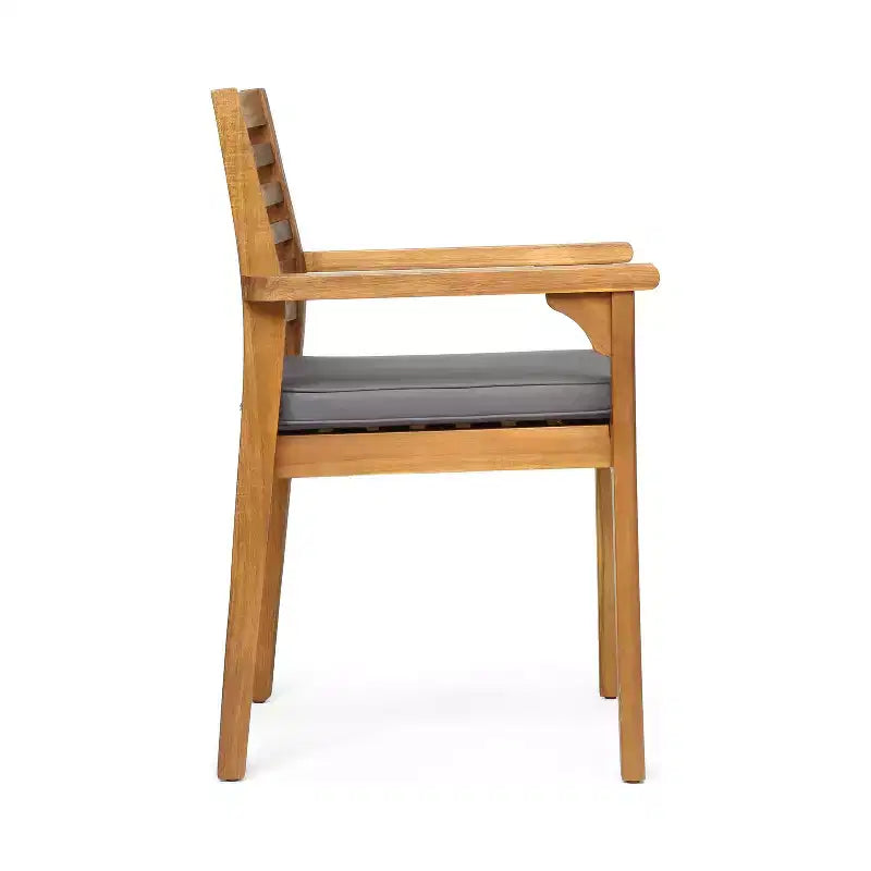 Ensemble de salle à manger d'extérieur rustique Emerson de 7 pièces en bois d'acacia avec coussins Christopher Knight Home