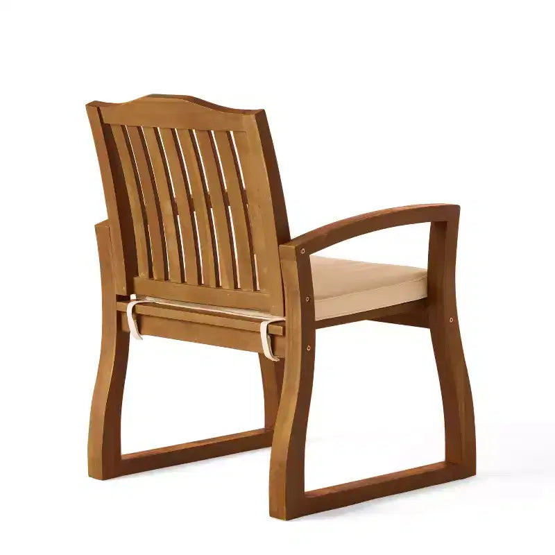 Ensemble de salle à manger d'extérieur 7 pièces moderne en acacia avec lattes Wrinki Christopher Knight Home