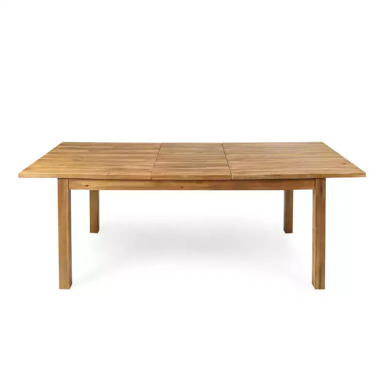 Christopher Knight Home Andiez, ensemble de salle à manger moderne de 7 pièces en acacia, pour terrasse, avec table à lattes extensible et design en corde.