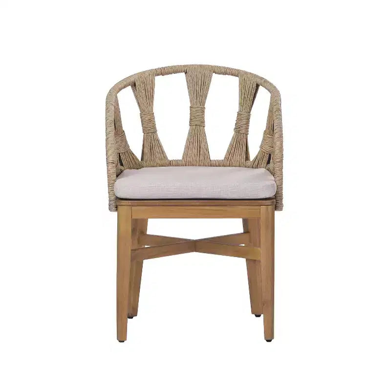 Christopher Knight Home Kenedy Ensemble de salle à manger 7 pièces bohème d'extérieur en bois d'acacia et osier avec table à lattes extensible