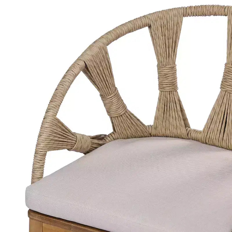 Christopher Knight Home Kenedy Ensemble de salle à manger 7 pièces bohème d'extérieur en bois d'acacia et osier avec table à lattes extensible