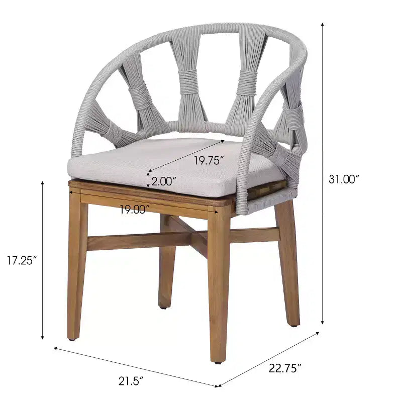 Christopher Knight Home Kenedy Ensemble de salle à manger 7 pièces bohème d'extérieur en bois d'acacia et osier avec table à lattes extensible