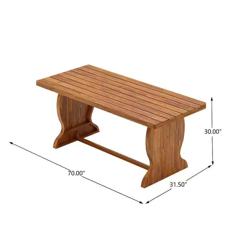 Christopher Knight Home Hendry, ensemble de salle à manger bohème d'extérieur 7 pièces en bois d'acacia et osier avec table à lattes