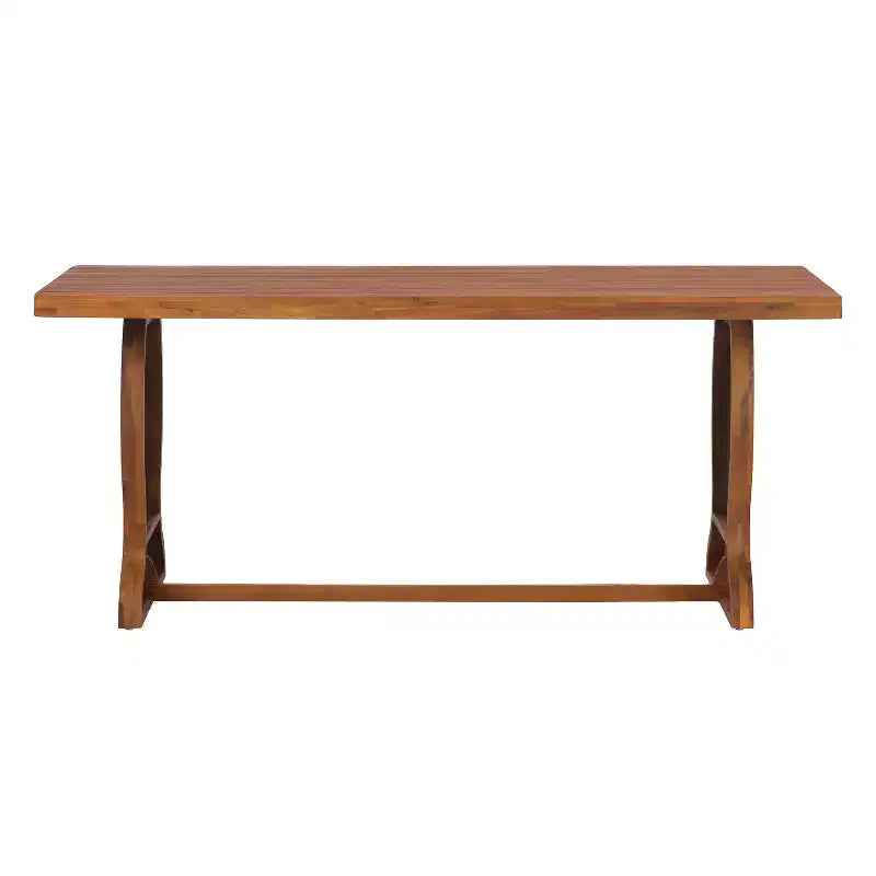 Christopher Knight Home Hendry, ensemble de salle à manger bohème d'extérieur 7 pièces en bois d'acacia et osier avec table à lattes