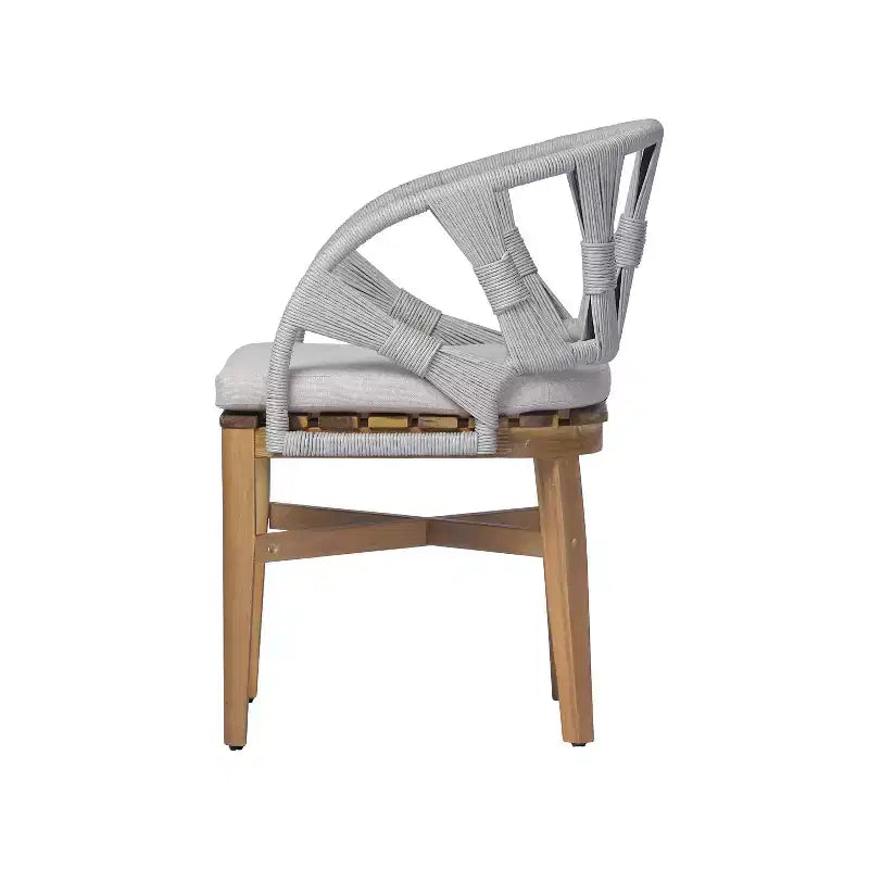 Christopher Knight Home Hendry, ensemble de salle à manger bohème d'extérieur 7 pièces en bois d'acacia et osier avec table à lattes