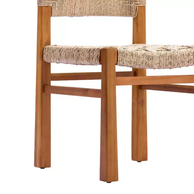 Ensemble de salle à manger d'extérieur Christopher Knight Home Fineas 9 pièces style bohème en bois d'acacia avec table à lattes extensible et motif en osier