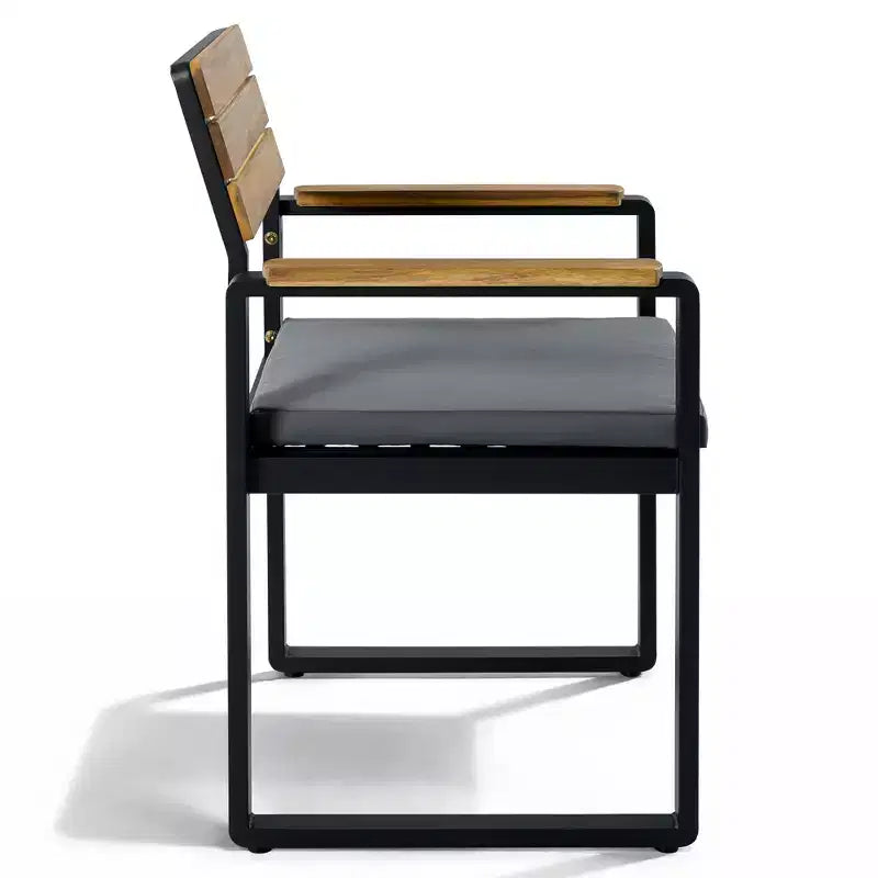 ModernLuxe Ensemble repas d'extérieur 6 pièces pour 6-7 personnes, Ensemble mobilier de jardin Table et chaises de salle à manger avec coussins et cadre résistant aux intempéries
