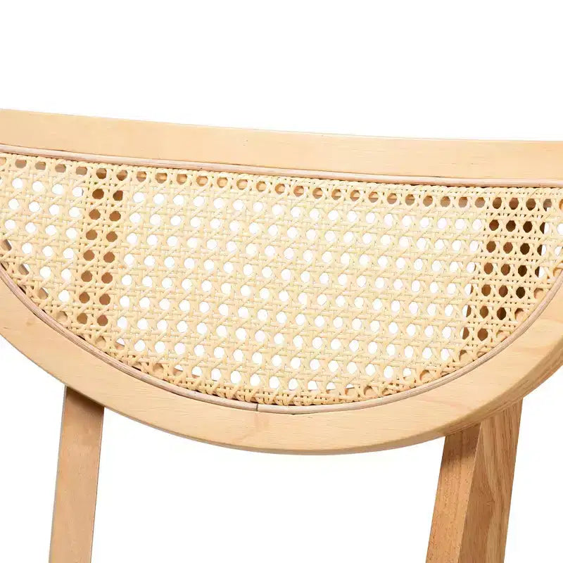 Chaises de salle à manger en tissu et bois Gris/Chêne naturel/Marron clair : Rembourrage en polyester, Cadre en bois d'hévéa