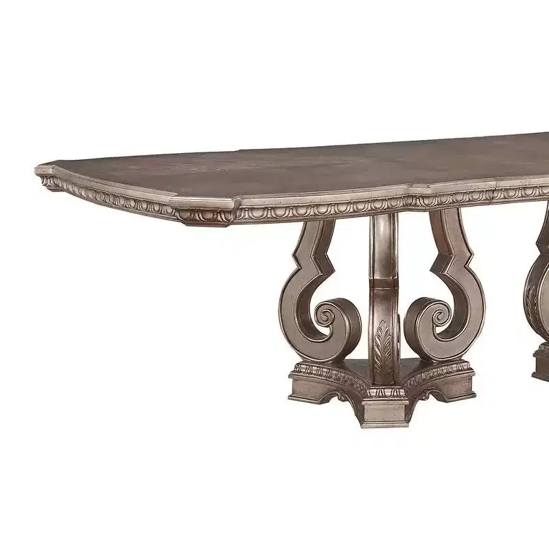 Tables de salle à manger 76~112 po Argent antique