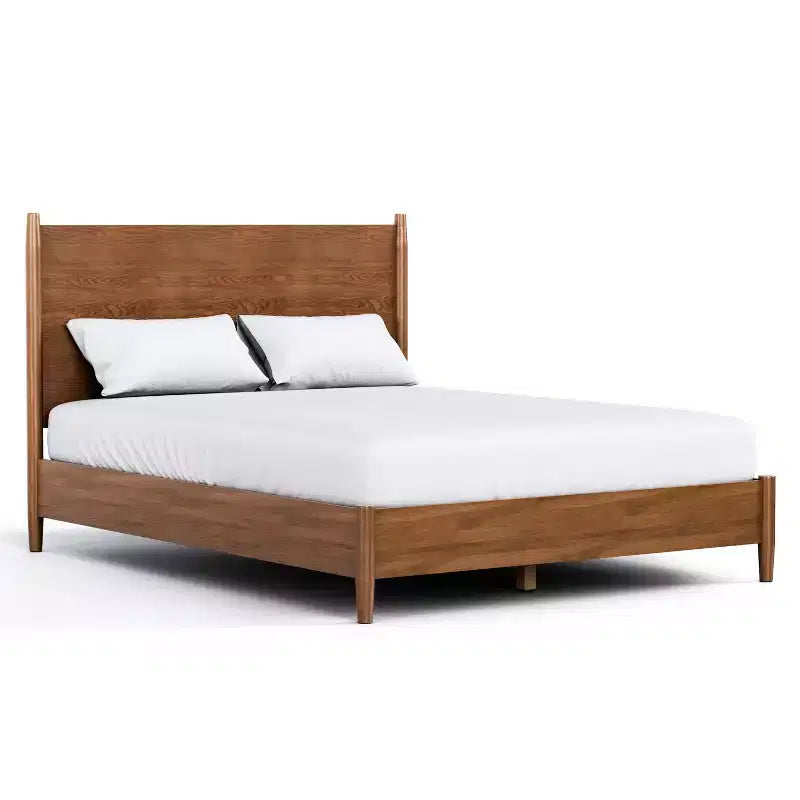 Chambre Queen moderne Mid-Century en noyer