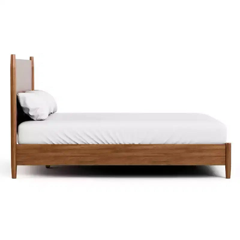 Chambre Queen moderne Mid-Century en noyer