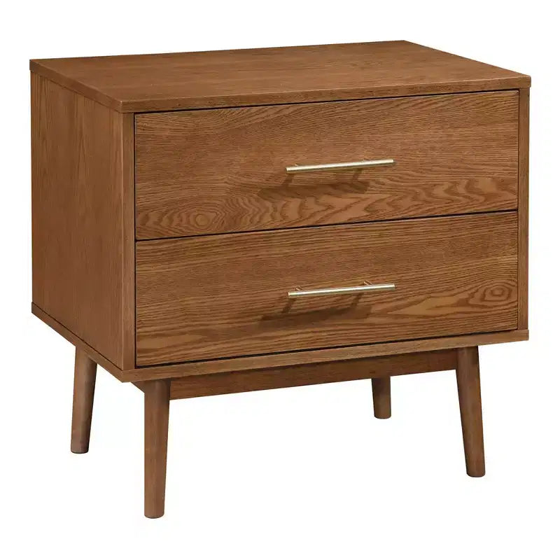 Chambre Queen moderne Mid-Century en noyer