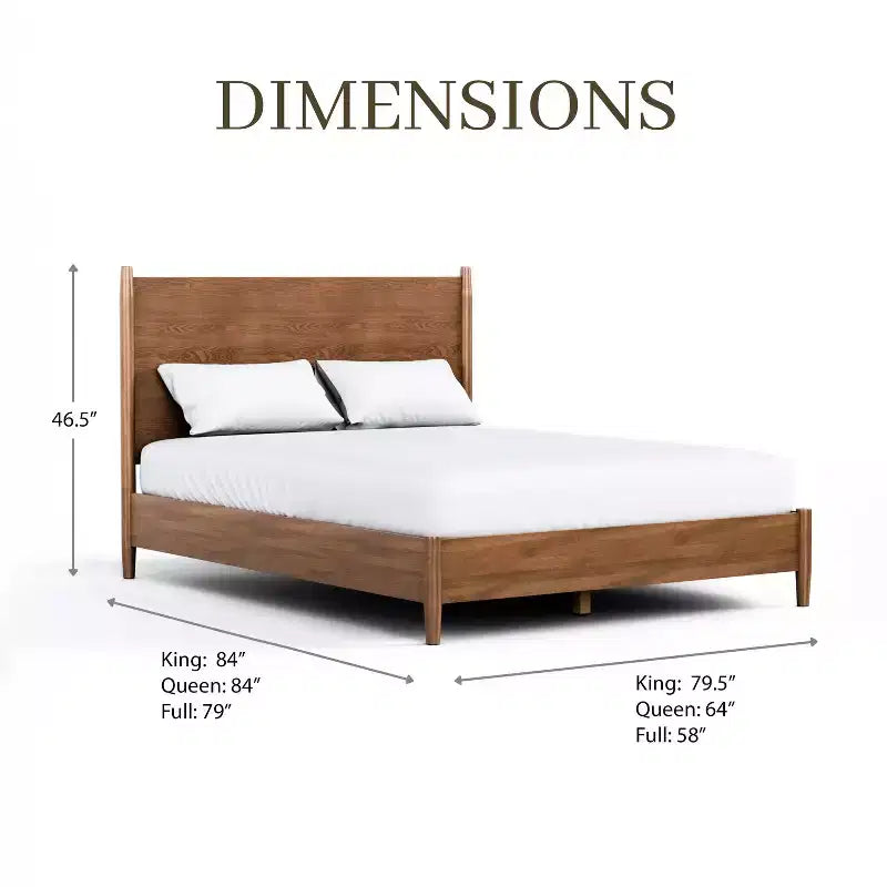 Chambre Queen moderne Mid-Century en noyer