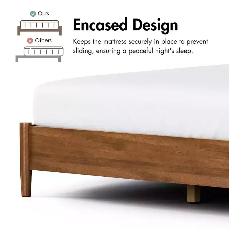 Chambre Queen moderne Mid-Century en noyer