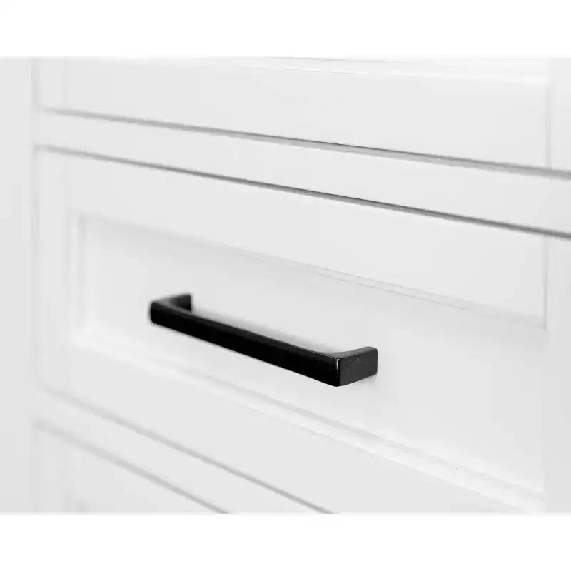 Bureau Credenza Moderne en Bois avec Huche, Entièrement Assemblé, Blanc - Collection