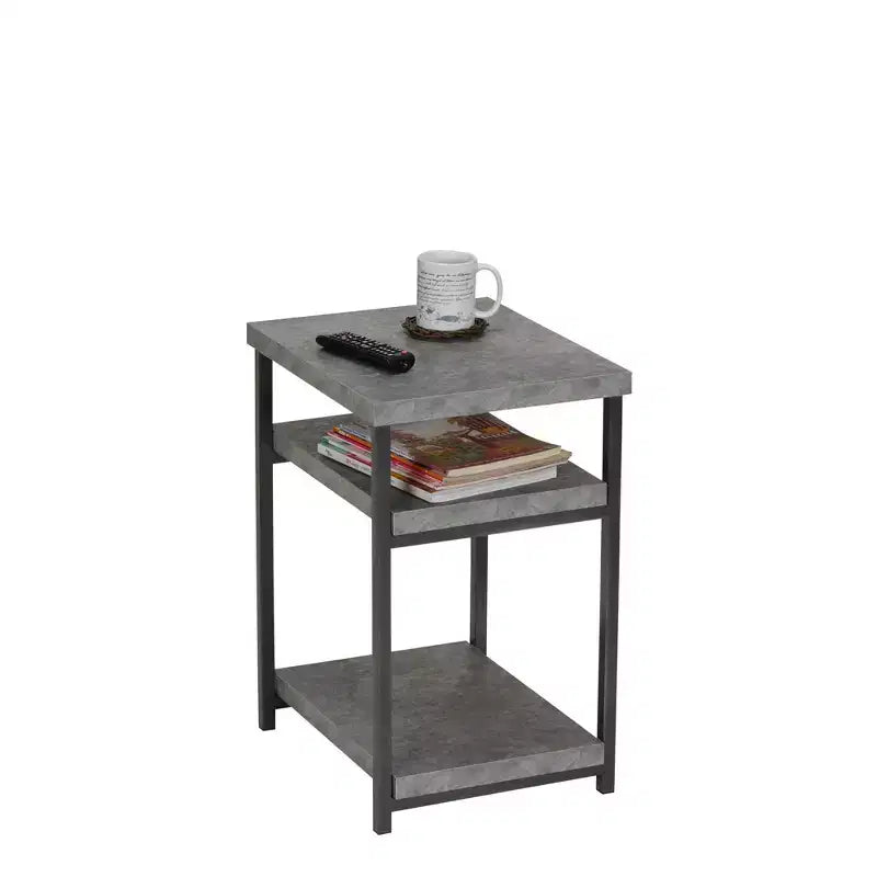 Table d'appoint rectangulaire grise