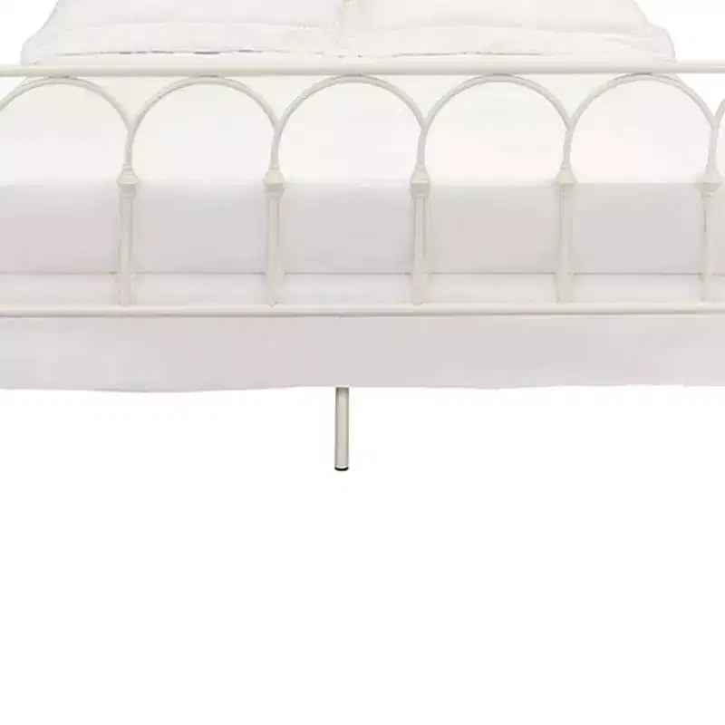 Grand lit de 78 po, fini blanc