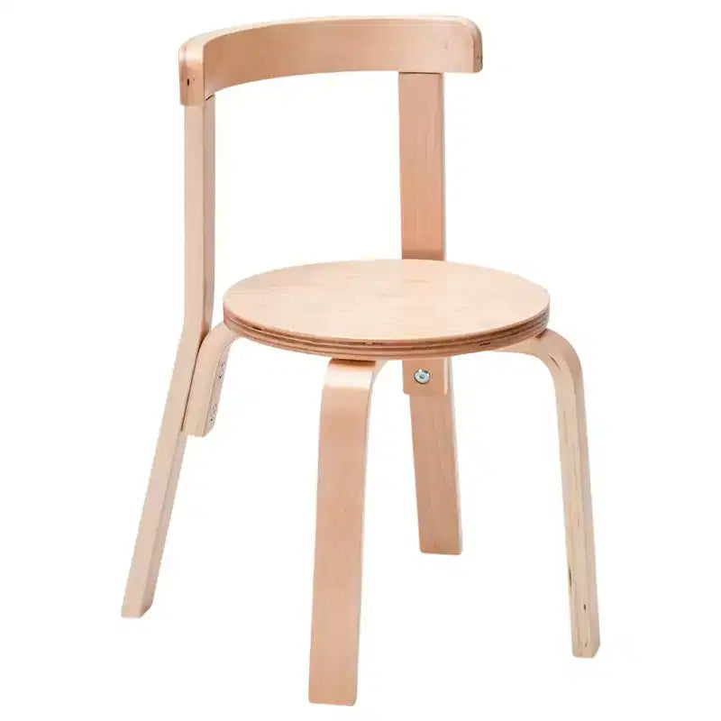 Ensemble de 5 meubles pour enfants ECR4Kids, table en bois courbé et chaises à dossier incurvé