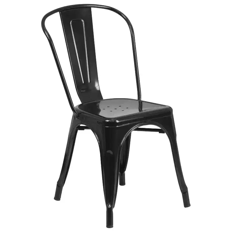 Ensemble de table carrée en métal de qualité commerciale Flash Furniture 23,75 po avec 2 chaises empilables pour l'intérieur et l'extérieur