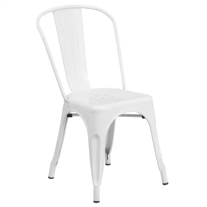 Ensemble de table carrée en métal de qualité commerciale Flash Furniture 23,75 po avec 2 chaises empilables pour l'intérieur et l'extérieur
