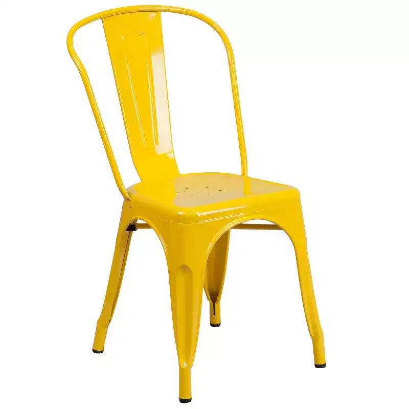 Ensemble de table carrée en métal de qualité commerciale Flash Furniture 23,75 po avec 2 chaises empilables pour l'intérieur et l'extérieur