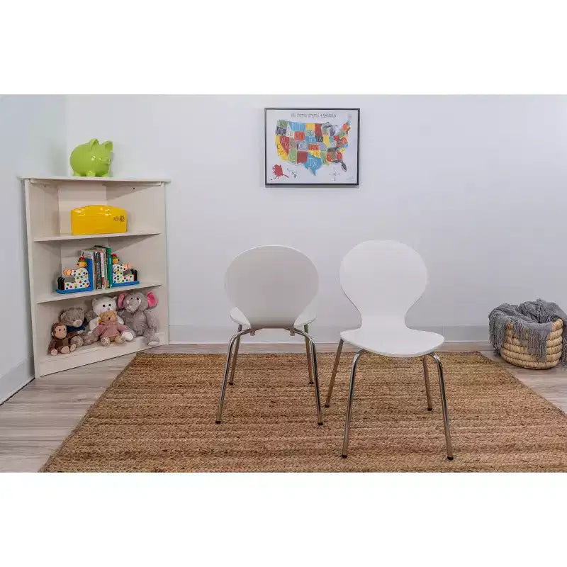 Ensemble table et 2 chaises pour enfants avec pieds chromés - Gift Mark