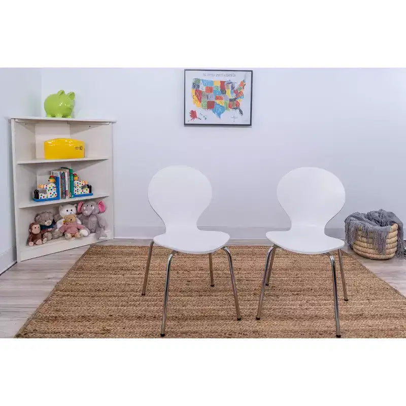 Ensemble table et 2 chaises pour enfants avec pieds chromés - Gift Mark