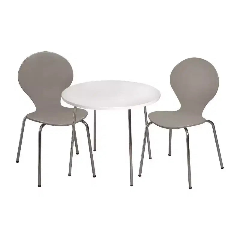 3pc Kids' Table and Chair Set with Chrome Legs - Gift Mark