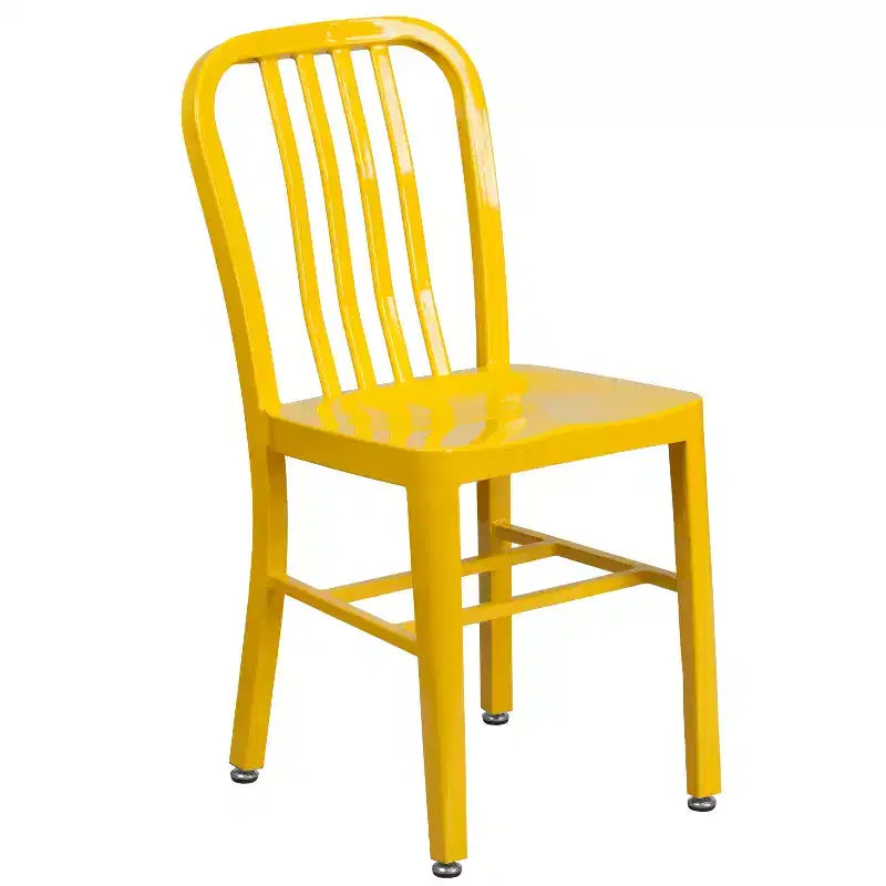 Ensemble de table ronde et de 2 chaises à dossier ajouré Emma et Oliver, 61 cm, en métal, de qualité commerciale, pour l'intérieur et l'extérieur
