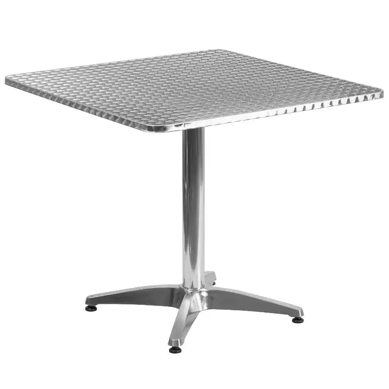 Ensemble Table de Jardin/Patio en Aluminium Carrée Emma et Oliver de 31,5 po avec 4 Chaises en Rotin