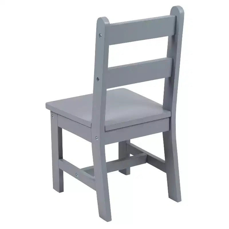 Flash Furniture Ensemble table et chaises pour enfants en bois massif pour salle de jeux, chambre, cuisine - Ensemble de 3 pièces