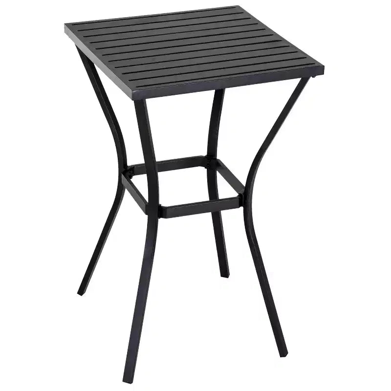 Ensemble de bar de terrasse 3 pièces Outsunny avec coussin moelleux, ensemble de mobilier d'extérieur en rotin tressé pour jardins, pelouses, terrasses, piscines